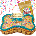 9" Dog Party Bone Shape Cake