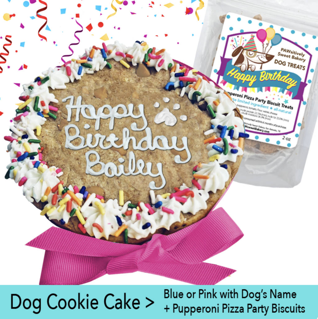 5" Dog Party Cookie Cake