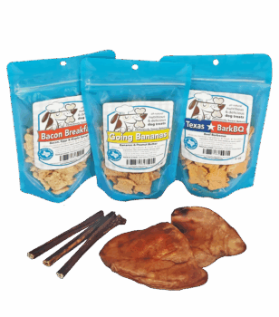 3 item dog treats bundle