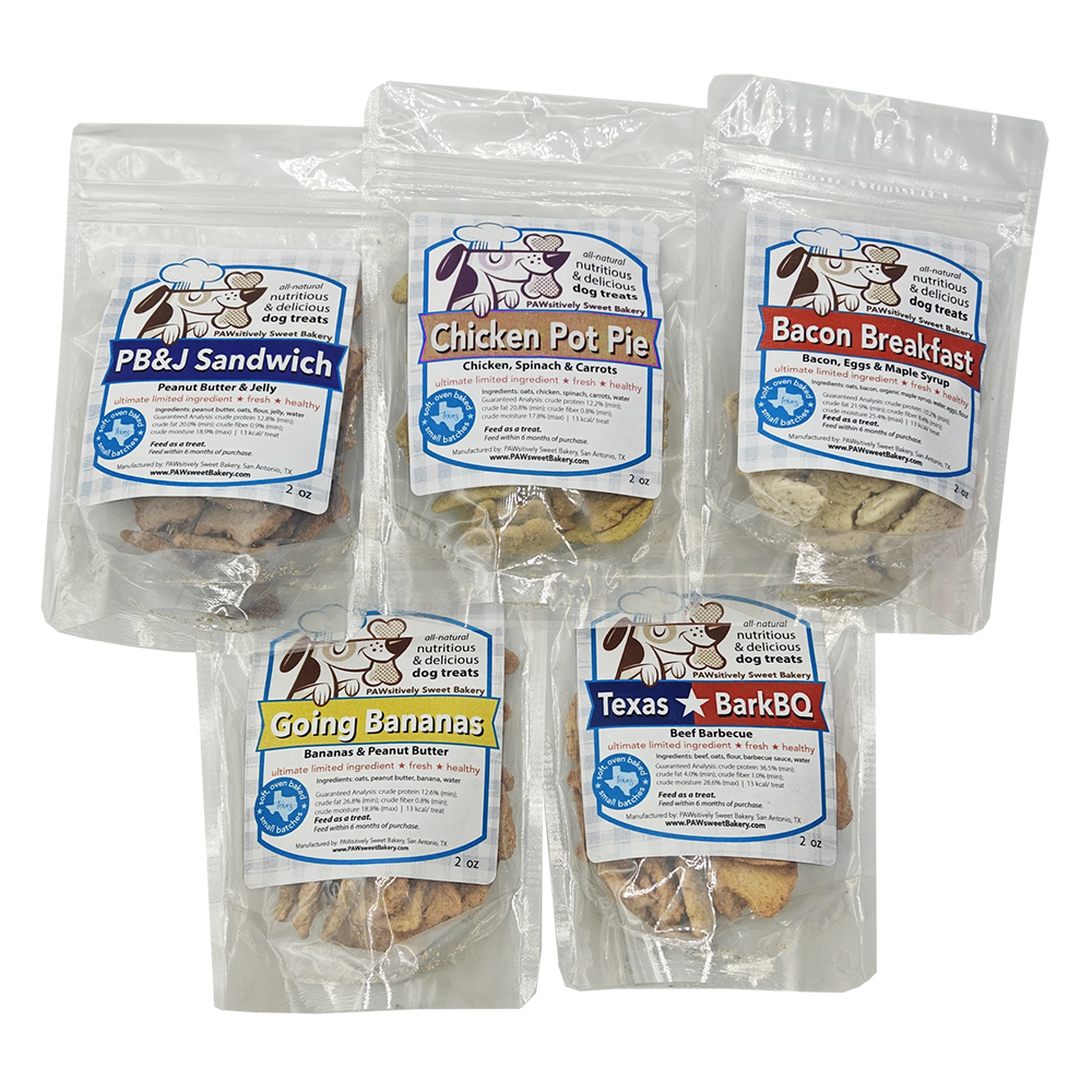 dog biscuit 5 flavors sample pack