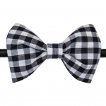 BW Gingham Dog Collar Bow Tie / Bow