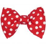 Red Polkadot Dog Collar Bow Tie Accessory