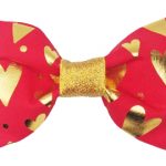 Valentine’s Day Heart of Gold Pet Collar Bowtie / Bow