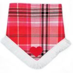 Valentine's Day Plaid Dog Bandana