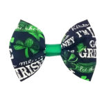 St. Patrick's Day Green & Black Dog Bowtie / Bow