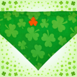 st patrick's day lucky shamrock pet bandana