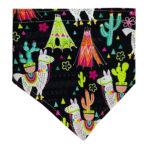 Llama Black Pet Bandana