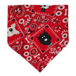 Red Handkerchief Dog Theme Pet Bandana