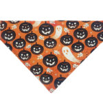 Ghost / Black Jack-o-Lantern Halloween Dog Pet Bandana