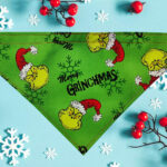 Grinchmas Green Holiday Dog Pet Bandana