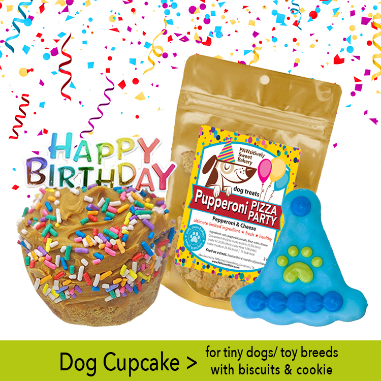 tiny dog birthday cupcake