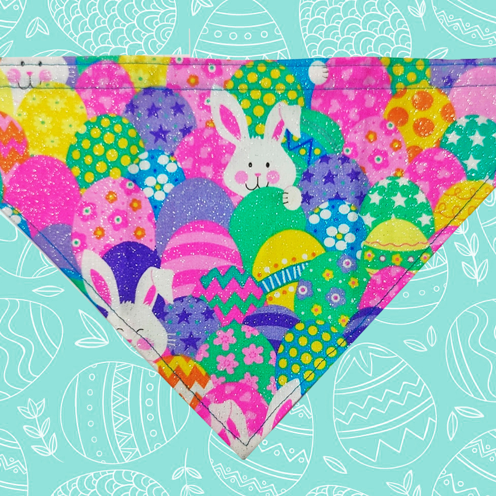 easter bunny eggs pet bandana by pawsitively sweet bakery