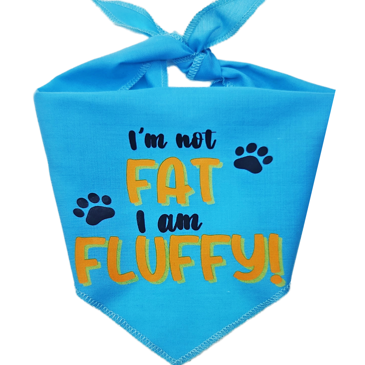 I'm not Fat, I'm Fluffy pet bandana design by pawsitively sweet bakery