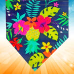 blue hawaii pet bandana by pawsitively sweet dog bakery