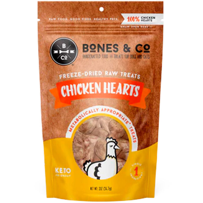 Chicken Hearts freeze dried pet treats at PAWsitively Sweet Bakery