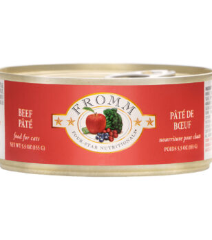 Fromm Four Star Beef Pate wet cat food available at PAWsitively Sweet Bakery