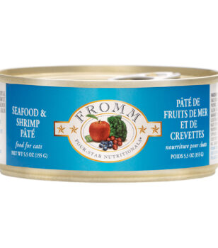 Fromm Four Star Seafood Shrimp Pate wet cat food available at PAWsitively Sweet Bakery
