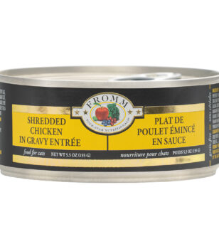 Fromm Shredded Chicken wet cat food available at PAWsitively Sweet Bakery