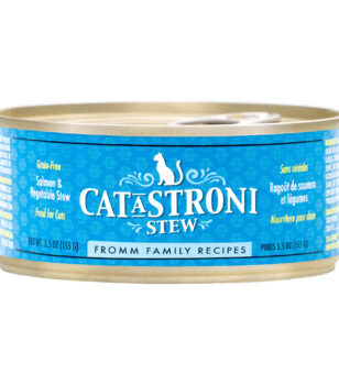Fromm Cat-a-Stroni Salmon wet cat food available at PAWsitively Sweet Bakery