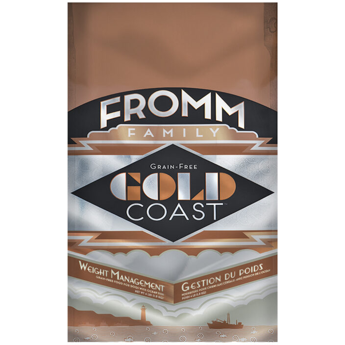 Fromm grain free Gold Coast Weight Management Adult Dog dry food available at PAWsitively Sweet Bakery