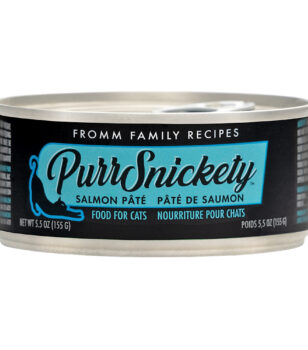 Fromm PurrSnickety Salmon wet cat food available at PAWsitively Sweet Bakery