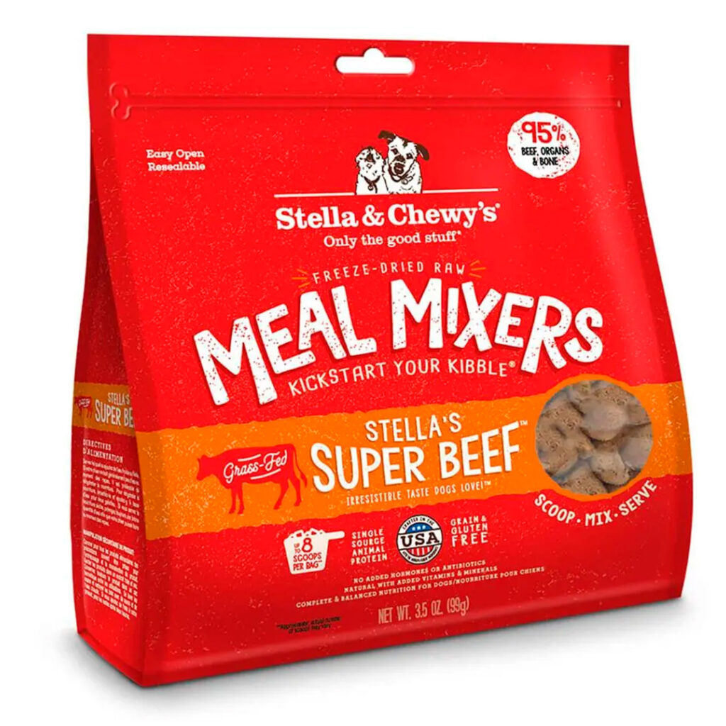 Stella Chewy GF Super BEEF Meal Mixer Freeze dried Raw PAWsitively