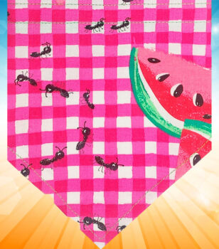 watermelon picnic summer dog bandana by pawsitively sweet dog bakery