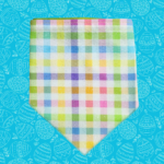 easter plaid pet bandana