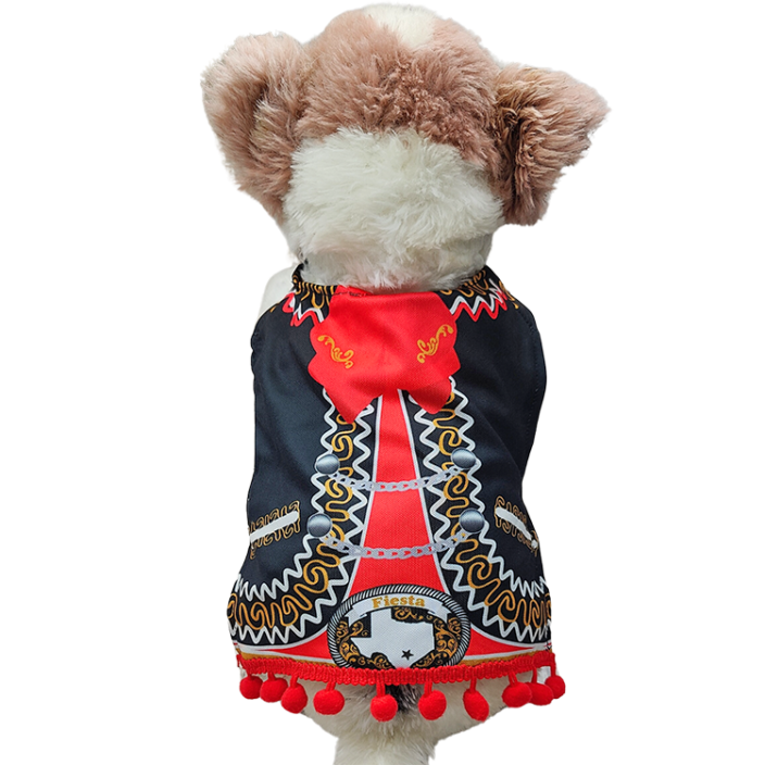 black mariachi dog outfit