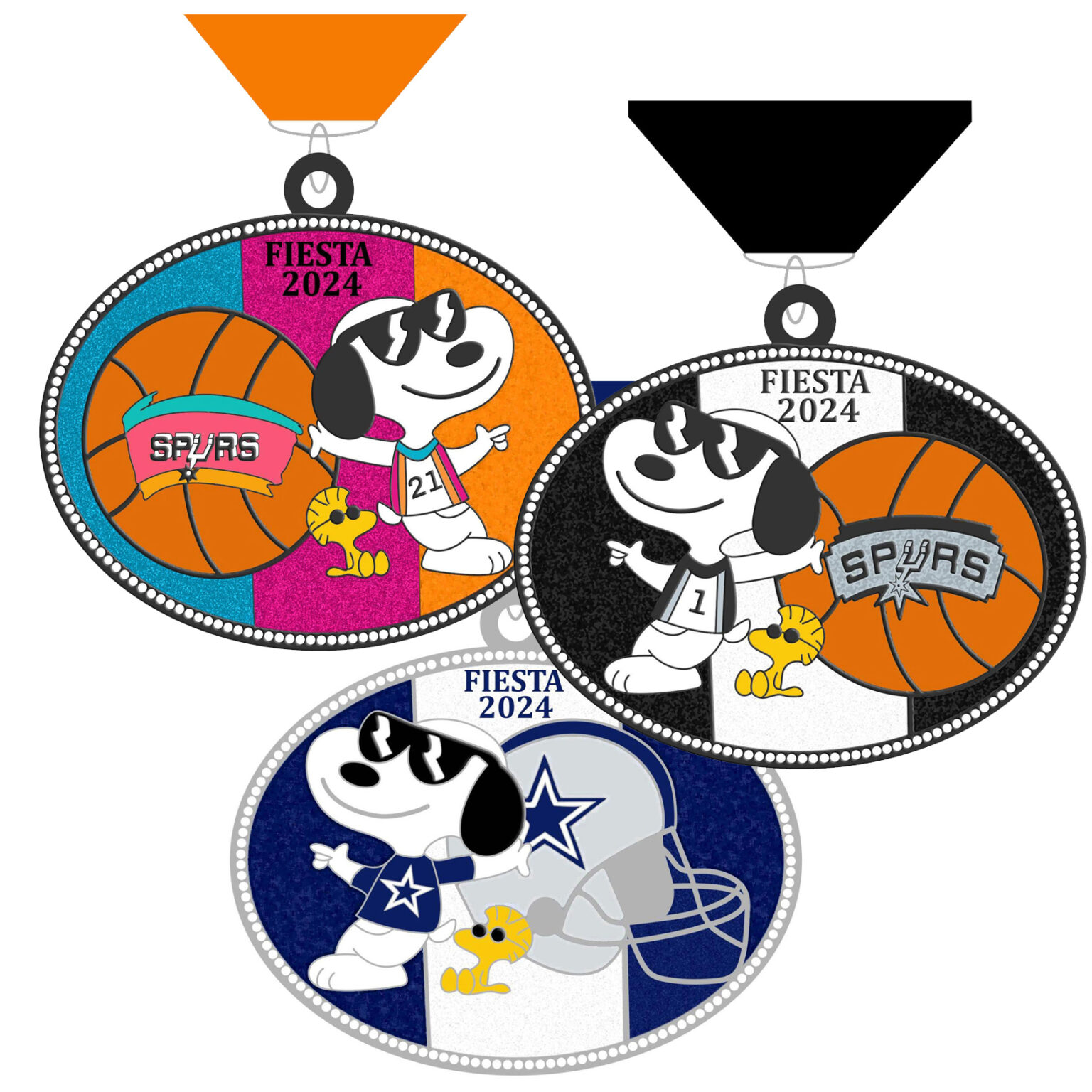 2024 Snoopy Set of 3 Dog Fiesta Medals > PREORDER