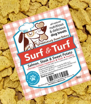 surf and turf dog biscuits treats by paws bakery