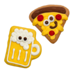 Beer and Pizza dog cookies