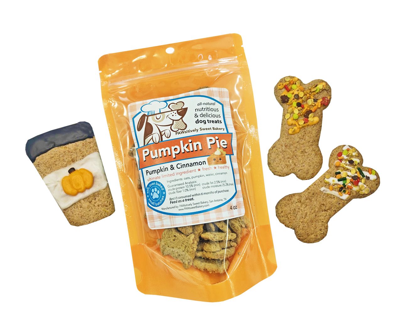 fall dog treats with biscuits and cookies