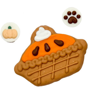 pumpkin pie iced dog cookies