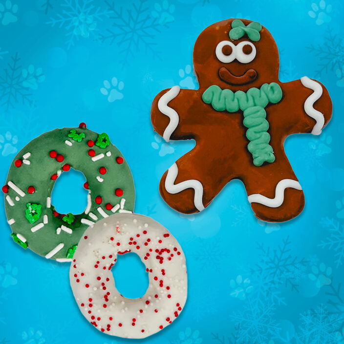 holiday donut dog cookies