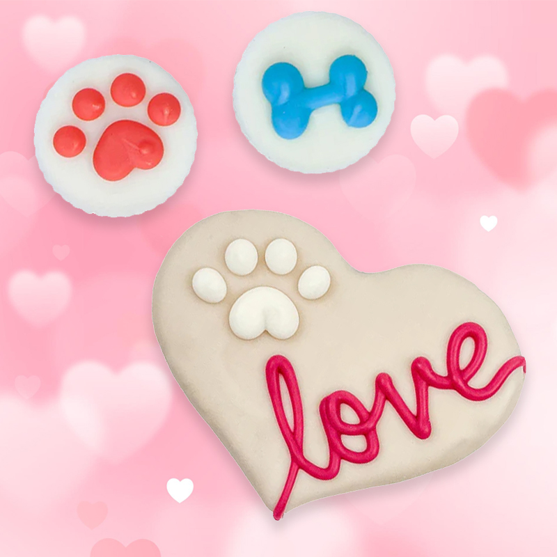 valentine's day dog cookies