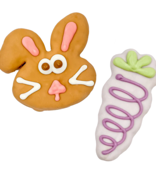 Bunny and Carrot dog cookies