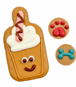 Iced Latte Dog Cookies