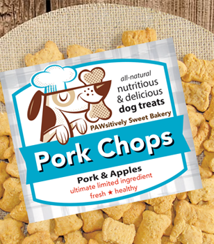 pork and apple dog biscuit treats by pawsitively sweet bakery