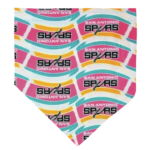 San Antonio Spurs Basketball Dog Bandana retro color logo