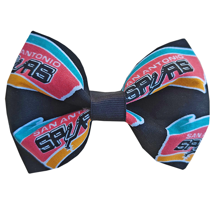 spurs retro logo dog bow tie